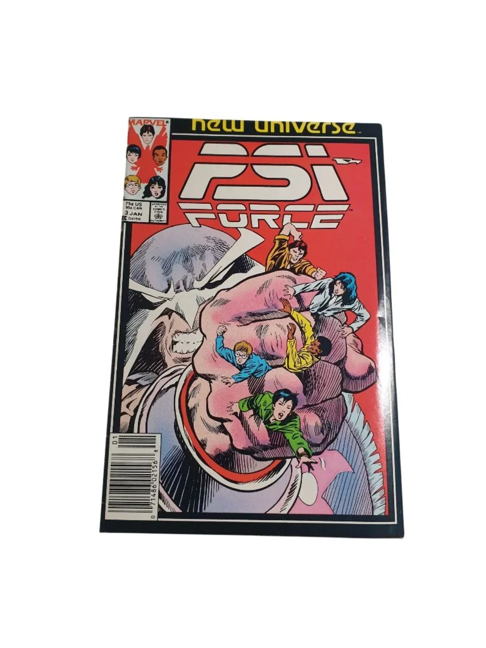 Psi Force Marvel Comic January 1987 New Universe Issue 3B Iconic Original Cover